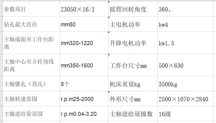 中捷摇臂钻床